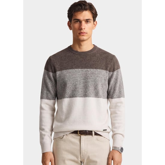 Bos Bright Blue Scotland blue pullover heren jeremy r-neck pullover spe26305je24sb/2501 - Image 1