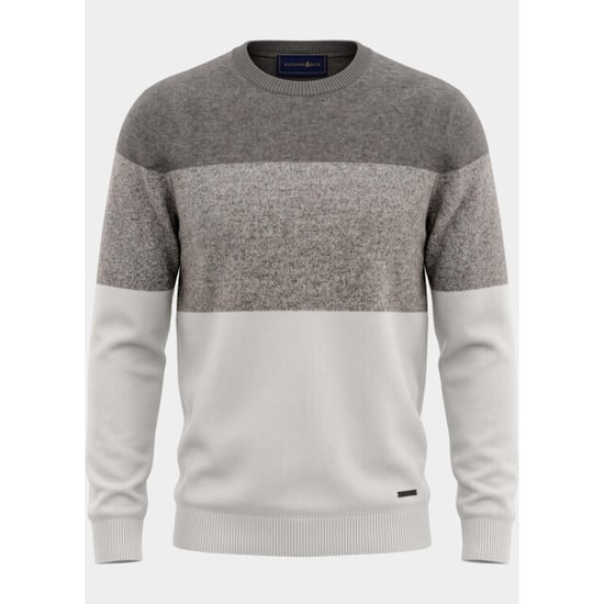Bos Bright Blue Scotland blue pullover heren jeremy r-neck pullover spe26305je24sb/2501 - Image 3