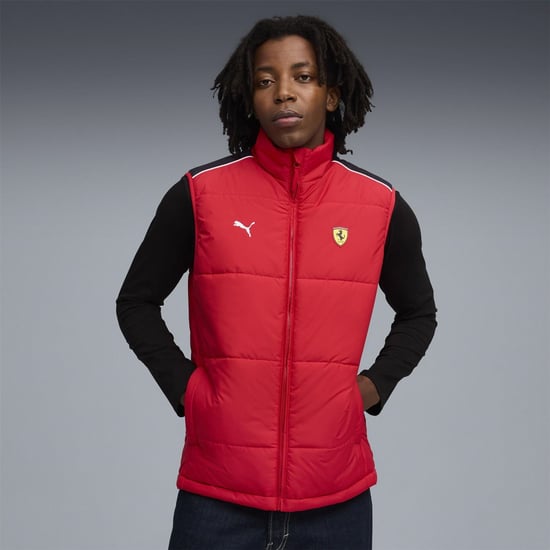Men's Puma Ferrari Mt7 Padded Gilet in Rosso Corsa - Image 3