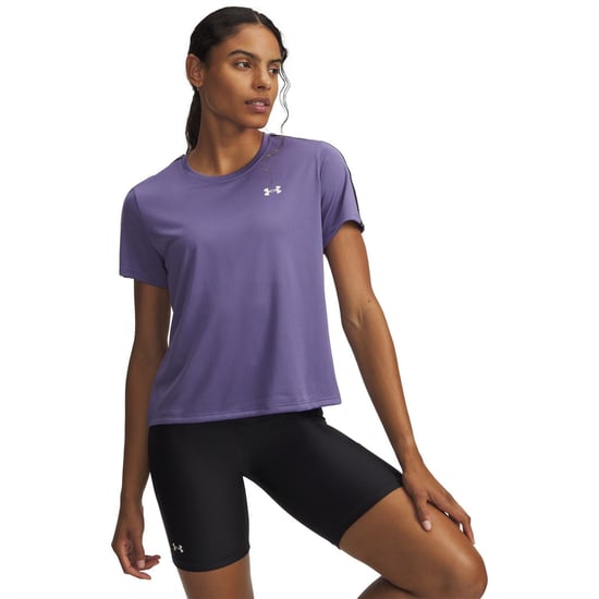 Women's Under Armour Tech Taping Tee in Purple - Image 1