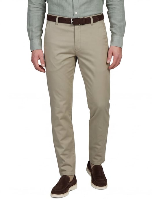 Meyer Bonn Pantalon beige katoen - Image 1