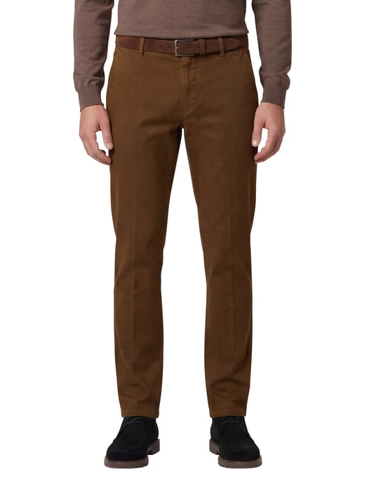Meyer Bonn pantalon bruin effen normale fit - Image 1