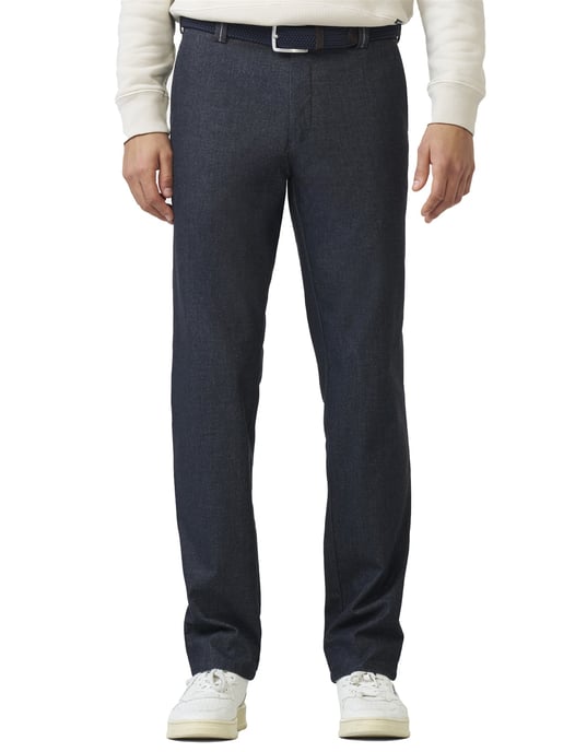 katoenen broek Meyer Bonn donkerblauw - Image 1