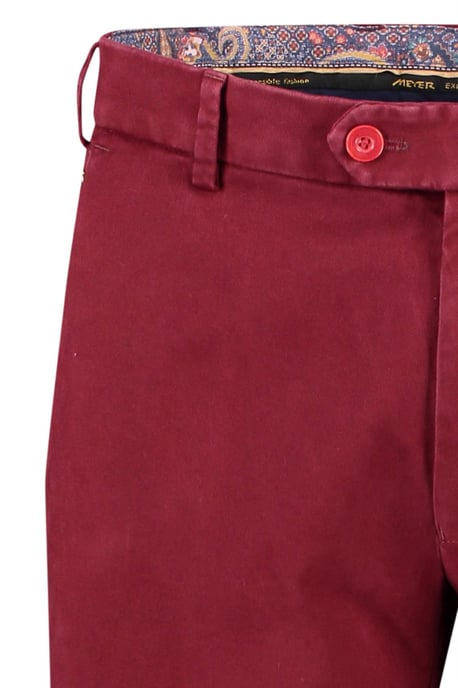 Meyer 100% katoenen broek bordeaux effen Bonn - Image 4