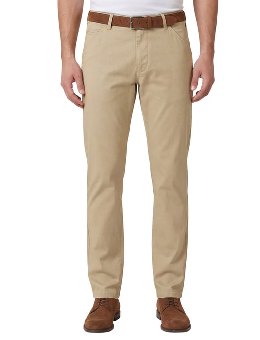 Meyer Chicago katoenen pantalon perfect fit bruin katoen - Image 1