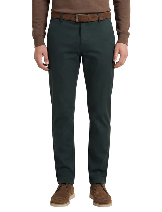 katoenen pantalon Meyer Bonn groen effen - Image 1