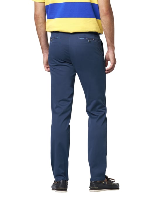 Meyer Pantalon katoen blauw modern  fit effen - Image 2