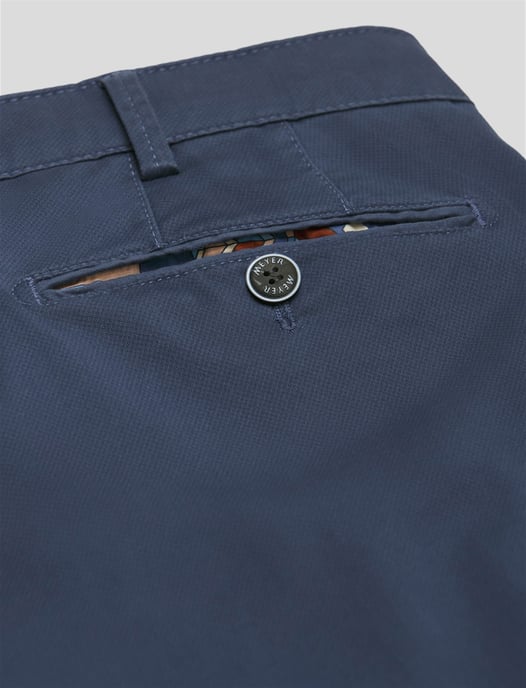 Meyer Pantalon katoen blauw modern  fit effen - Image 4