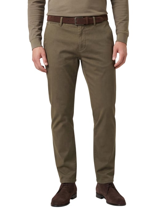Pantalon effen groen normale fit Gardeur - Image 1