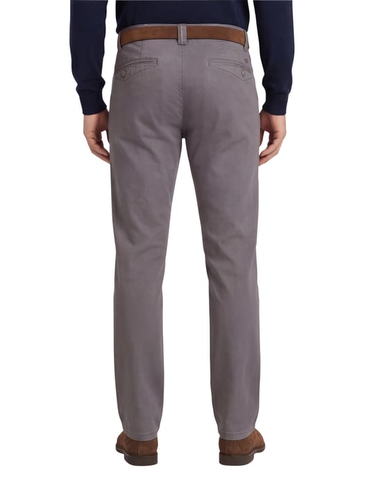 pantalon Meyer Dublin katoen effen grijs normale fit - Image 2