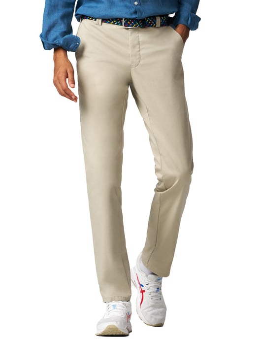 katoenen broek Meyer Bonn beige - Image 1