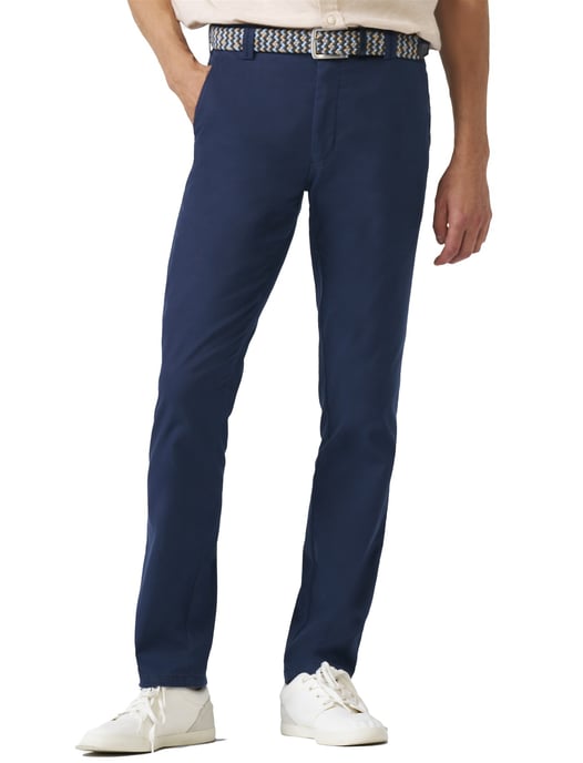 katoenen broek Meyer Bonn donkerblauw - Image 1
