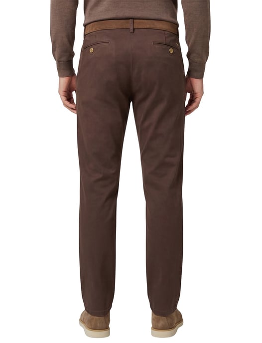 katoenen broek Meyer New York bruin effen - Image 2