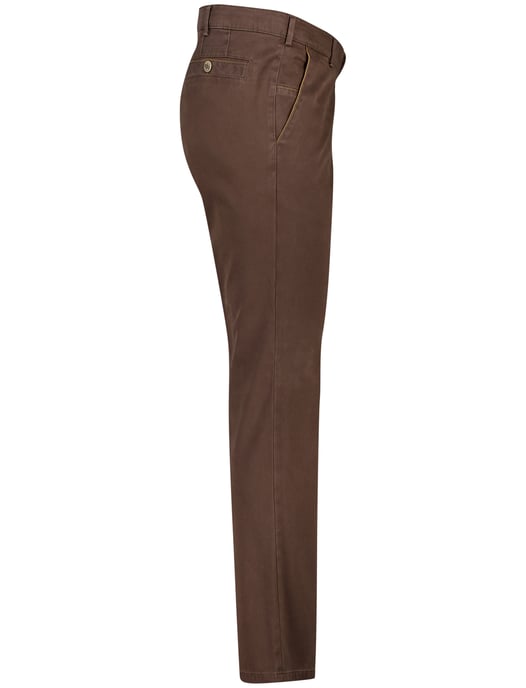 katoenen broek Meyer New York bruin effen - Image 3