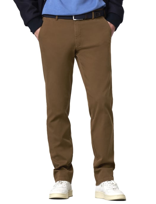 katoenen broek Meyer Bonn bruin - Image 1