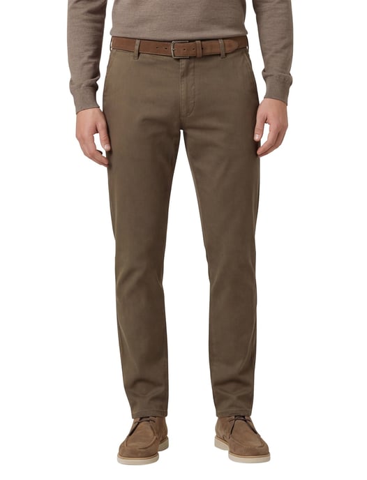 Meyer New york flatfront broek bruin katoen - Image 1