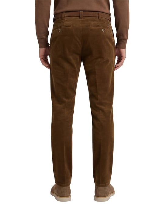 Meyer Bonn broek flatfront bruin katoen - Image 2