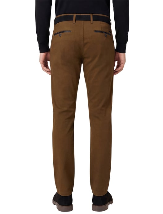 katoenen Gardeur normale fit benny pantalon bruin effen - Image 2