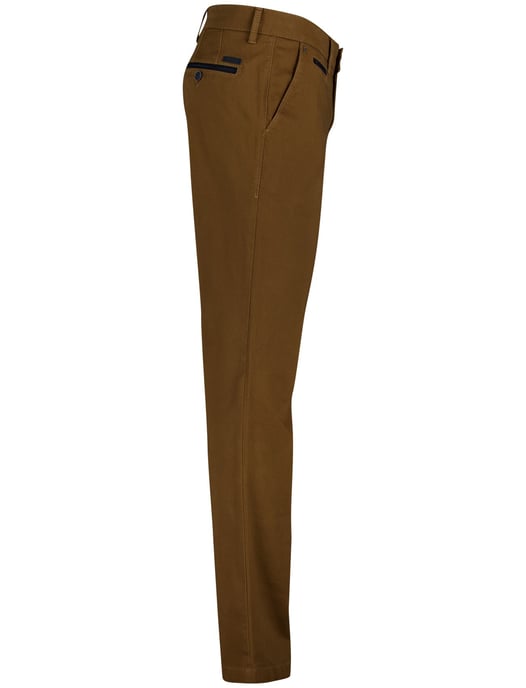 katoenen Gardeur normale fit benny pantalon bruin effen - Image 3