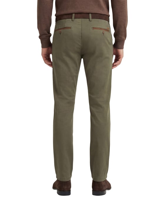 katoenen broek Gardeur Benny groen effen - Image 2