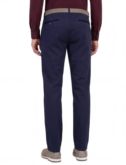 Meyer bonn flatfront broek blauw katoen - Image 2