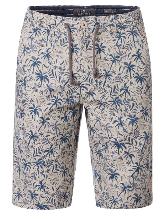 Shorts Casa Moda Steve palm print creme - Image 1