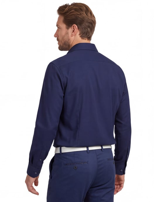 Olymp overhemd Luxor 24/Seven navy Modern Fit effen - Image 2