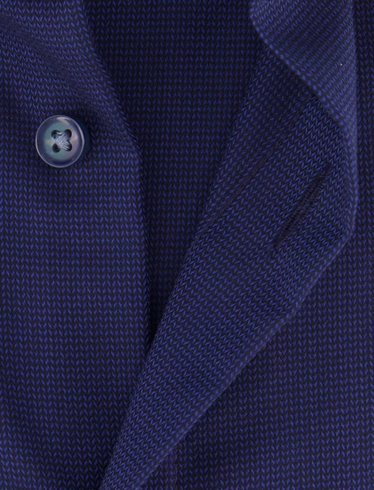 katoenen overhemd Olymp wijde fit effen donkerblauw - Image 4