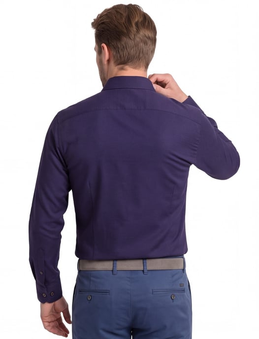 katoenen overhemd Olymp wijde fit donkerblauw - Image 2