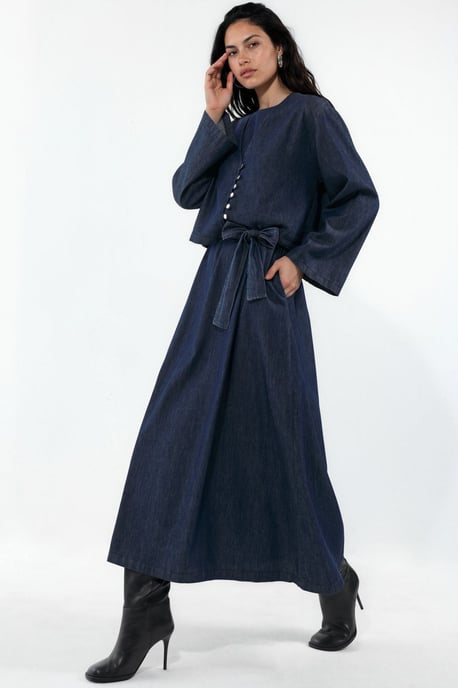 Denim Jas & Maxi Jurk Twee-Delige Set - Image 2