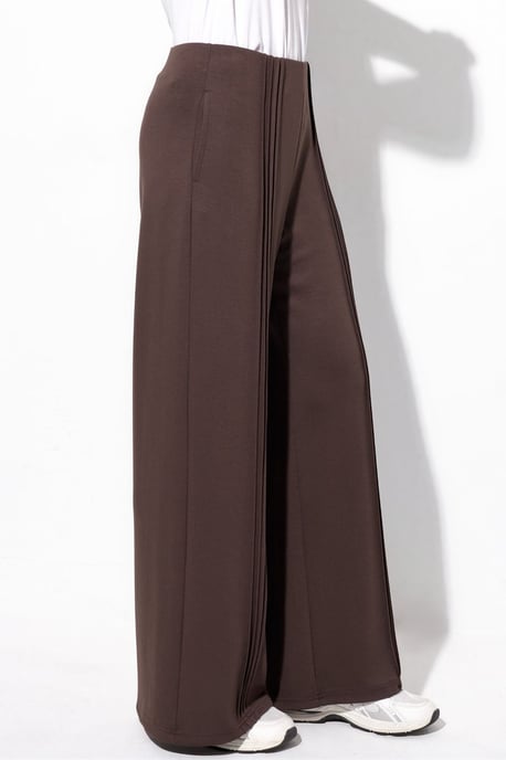 Modal Touch Rib Detail Straight Leg Pants - Image 3