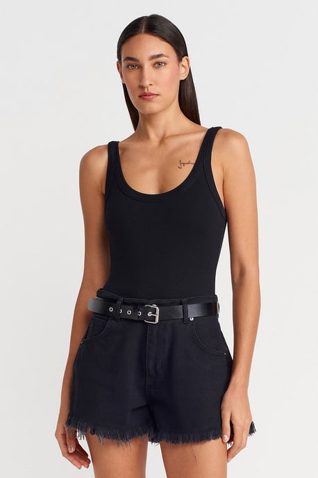 Sleeveless Ribbed Cotton-blend Bodysuit - Image 1