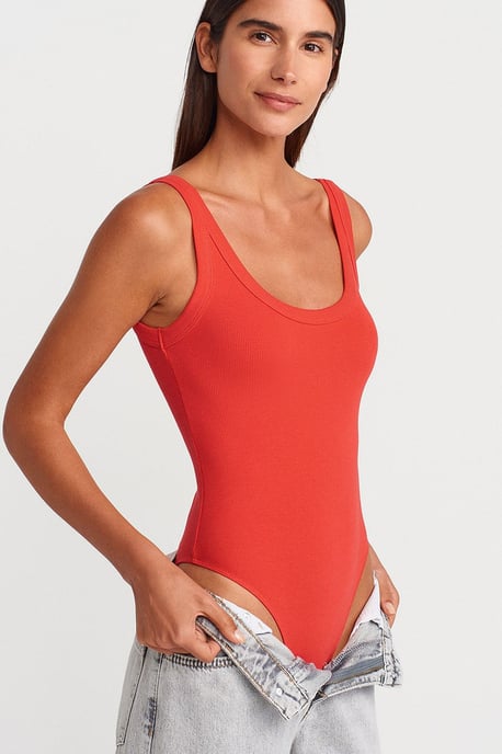 Sleeveless Ribbed Cotton-blend Bodysuit - Image 3