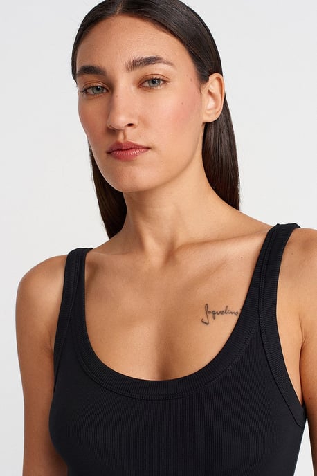 Sleeveless Ribbed Cotton-blend Bodysuit - Image 4