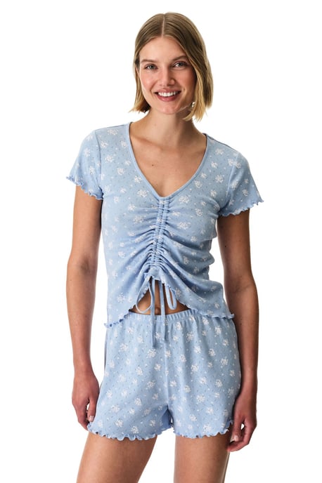 Coralie Pointel Crunchy Floral Patterned Short-Sleeve Shorts Pyjama Set - Image 1