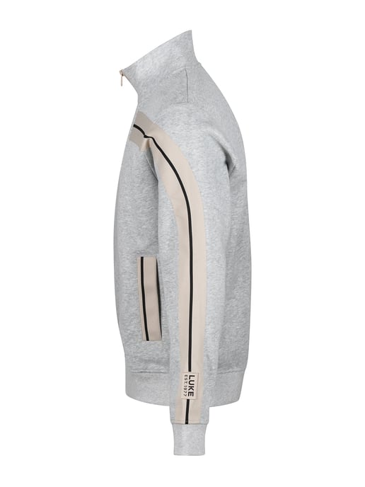 Luke 1977 Men's Duke Zip-Through Sweatshirt in Grey - Image 4