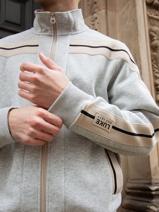 Luke 1977 Men's Duke Zip-Through Sweatshirt in Grey - Image 5