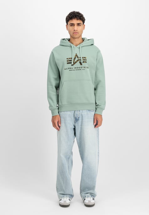 Basis Grote Logo Effect Print Hoodie - Image 2