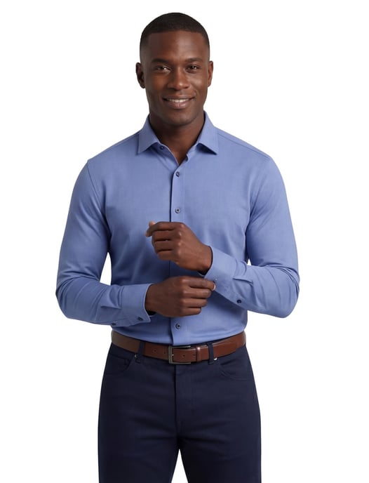 Olymp overhemd level five body fit jersey blauw - Image 1
