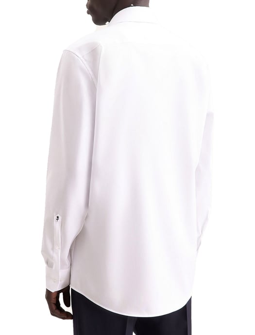 katoenen overhemd Seidensticker slim fit effen wit - Image 2