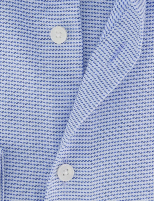 Olymp overhemd blauw normale fit katoen strijkvrij - Image 4