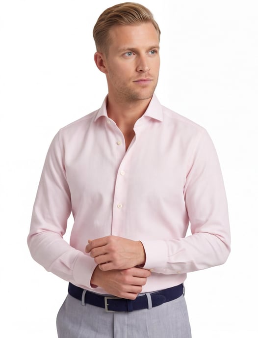 Overhemd Michealis slim fit strijkvrij roze - Image 1
