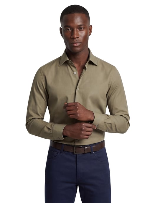 Boss Black slim fit overhemd groen - Image 1