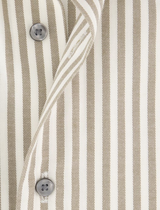 Michaelis overhemden groen wit gestreept slim fit strijkvrij - Image 4