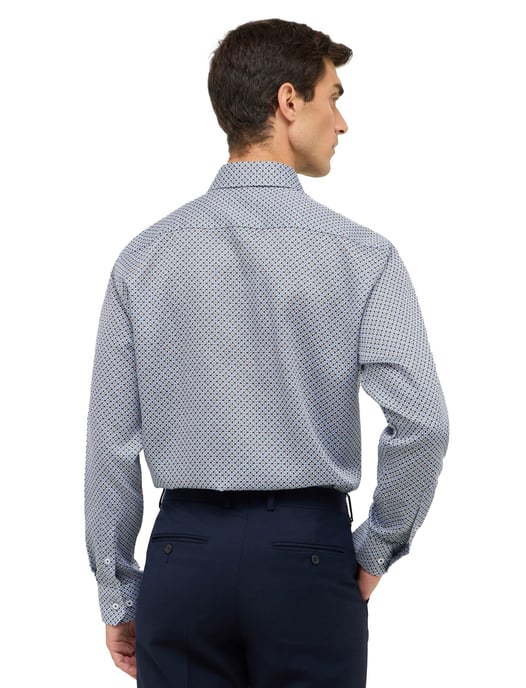 Eterna overhemd blauw geprint normale fit katoen - Image 2