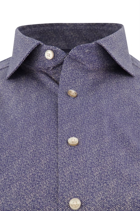 Overhemd Olymp blauw geprint wide spread boord - Image 3