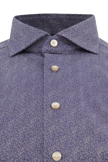 Overhemd Olymp blauw geprint wide spread boord - Image 4