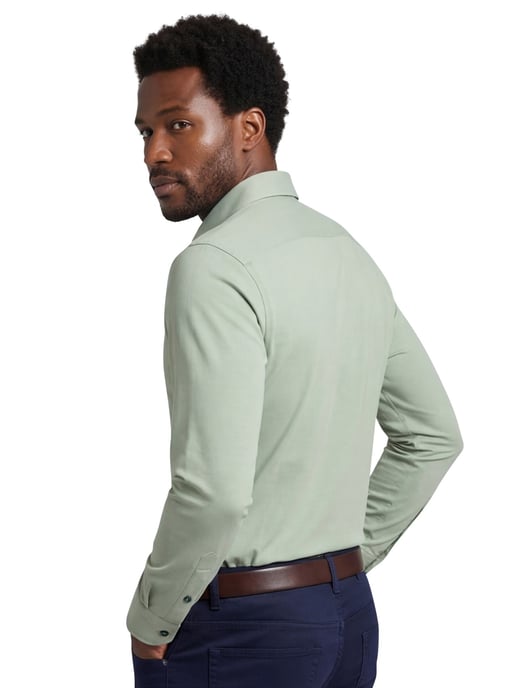 overhemd Olymp Level Five 24/7 slim fit groen effen katoen - Image 2