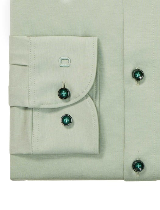 overhemd Olymp Level Five 24/7 slim fit groen effen katoen - Image 3