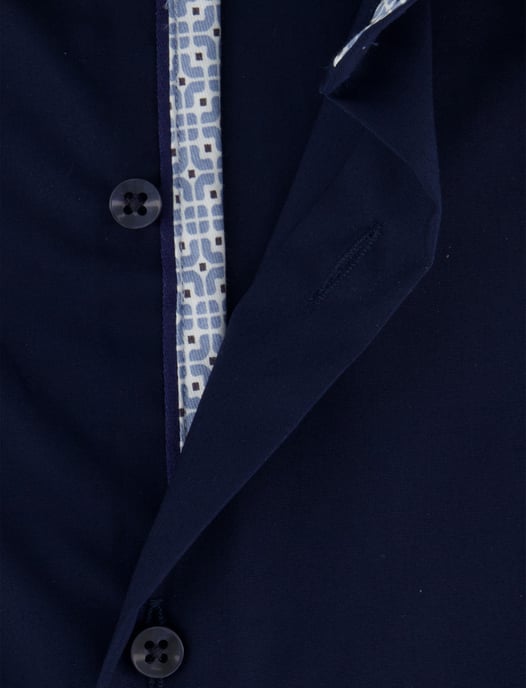 Navy Eterna overhemd Modern Fit - Image 4